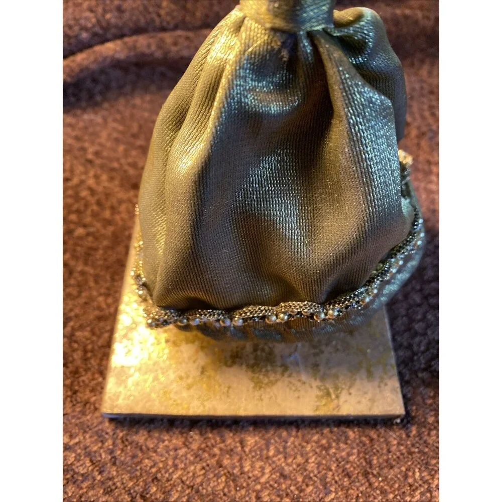 Foreside 24” Tall Skinny Metal and fabric Christmas Angel With Horn